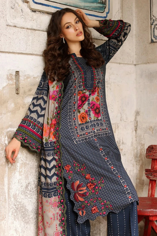 Charizma - Combination Embroidered Linen Collection Vol 3 - CCW7-28 - Unstitched