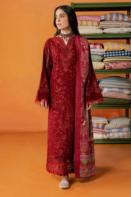Nureh - Bazar Embroidered Peach Leather Collection Vol 1 - NE-290 - Unstitched