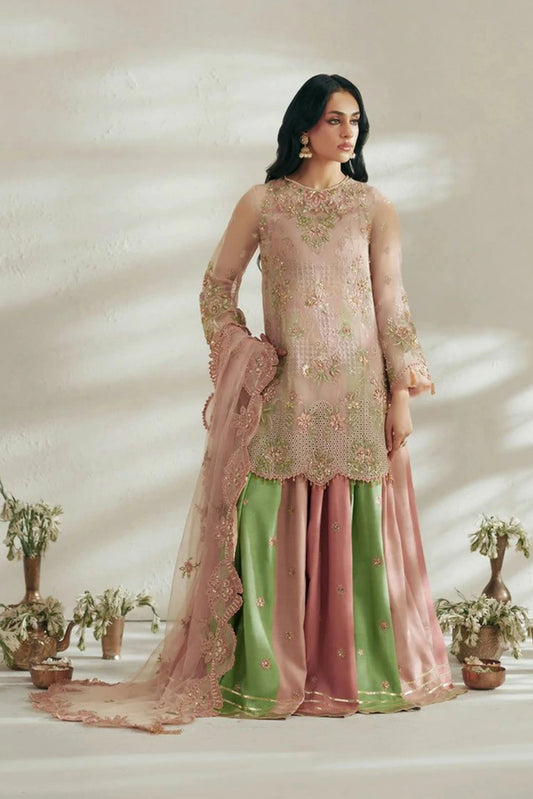 Vera - Wedding Festive Collection - 01-Blush Pink Shirt Set - Unstitched