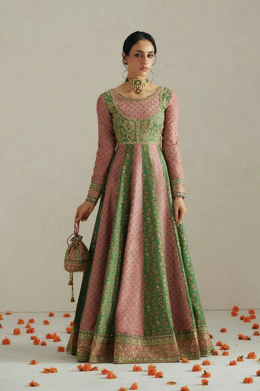 Vera - Wedding Festive Collection - 05-Rang Multicolor Anarkali Set - Unstitched