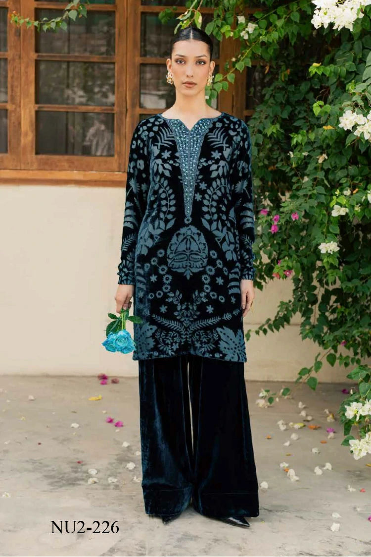 Nureh - Ballerina Embellished Velvet Palachi Collection Vol 1 - NU2-226 - Unstitched
