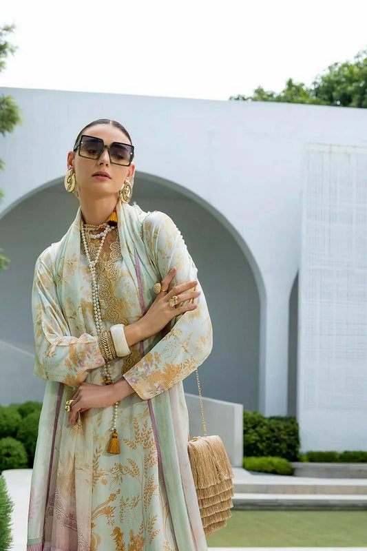 Sobia Nazir - Pure Silk Unstitched Collection - Design 08 - Unstitched