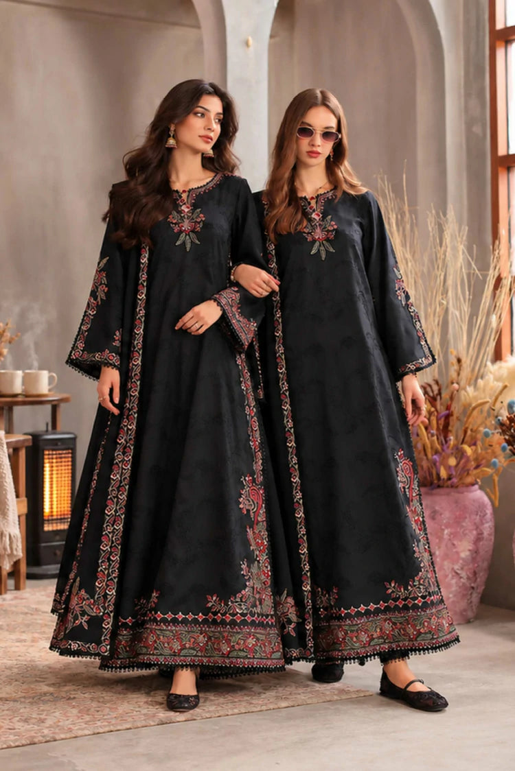 Noor by Saadia Asad - Noor Winter Embroidered Pashmina Shawl Collection - Design 11 - Unstitched