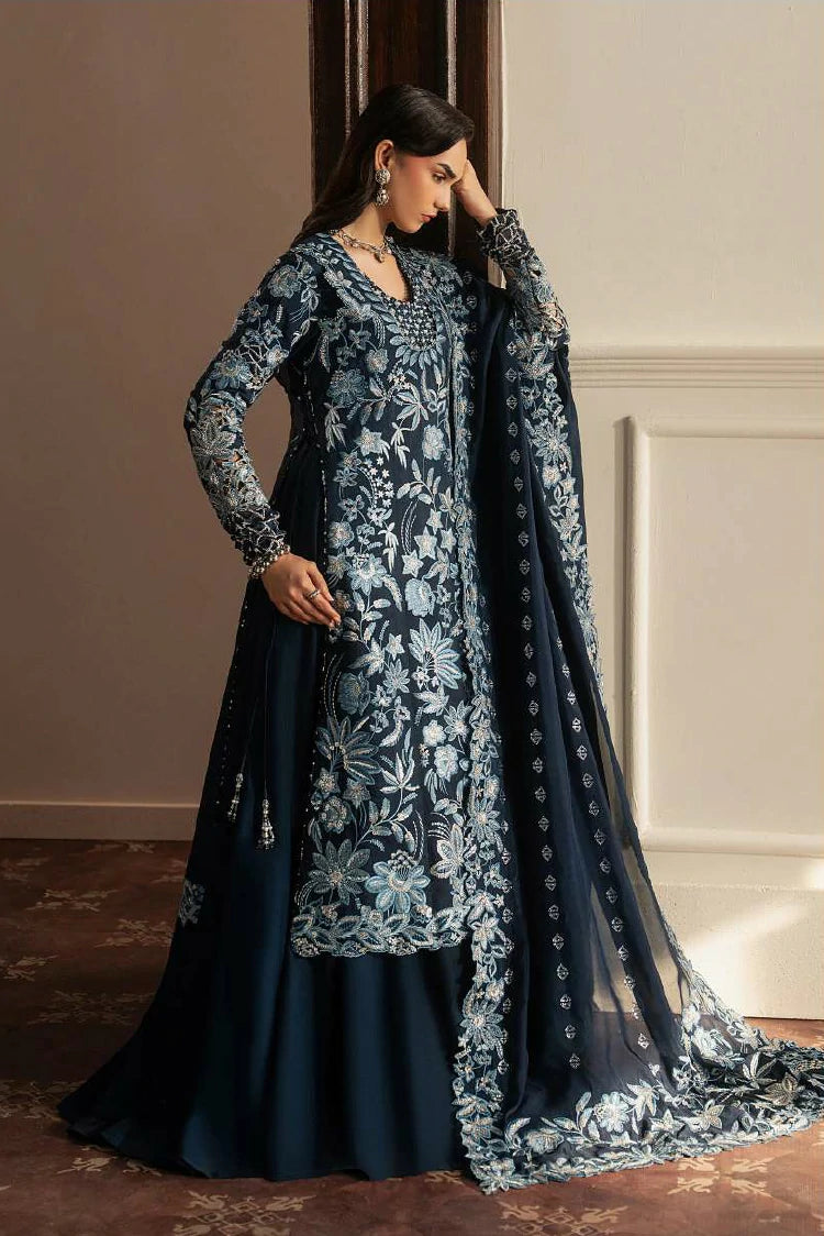 Sadaf Fawad Khan - Roya Lumiere Silk Festive Collection - 05-Noor Bleu - Unstitched