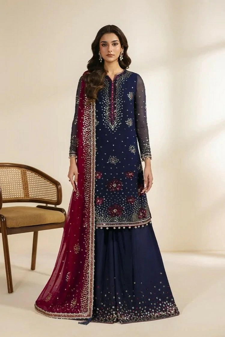 Zarif - Meraki Chiffon Edit - ZR-MEK-10 SABLE - Unstitched