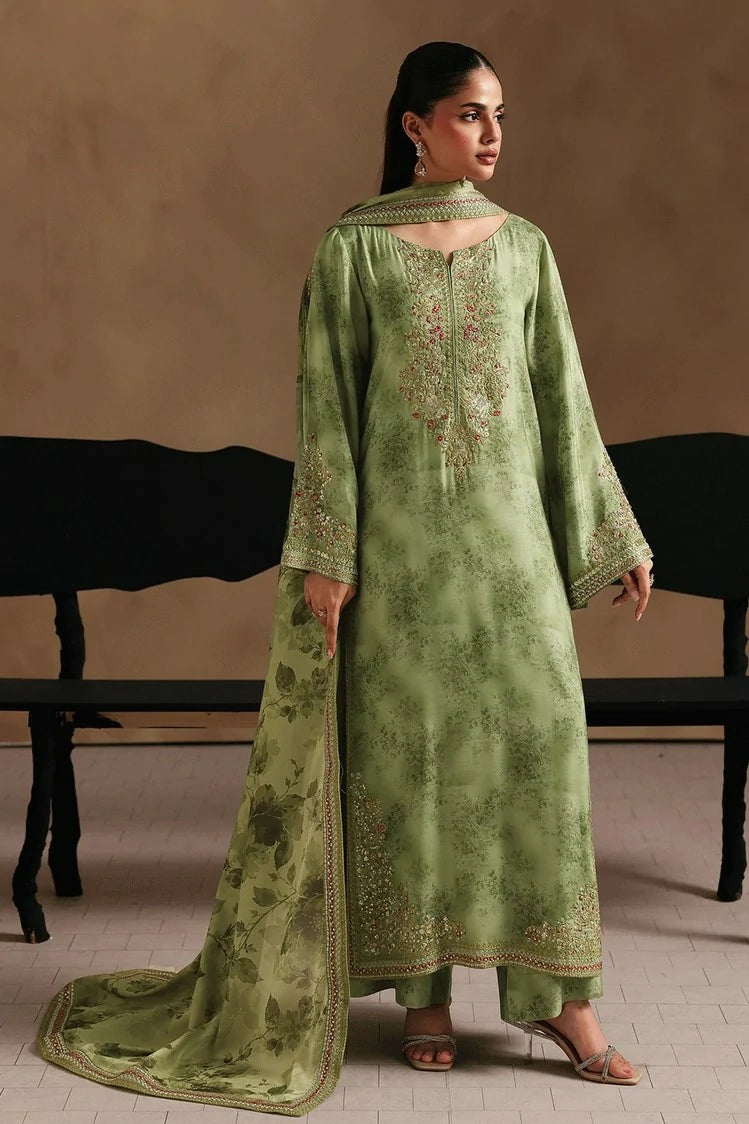 Ramsha - Naqsh Embroidered Rawsilk Collection Vol 2 - RS-201 - Unstitched
