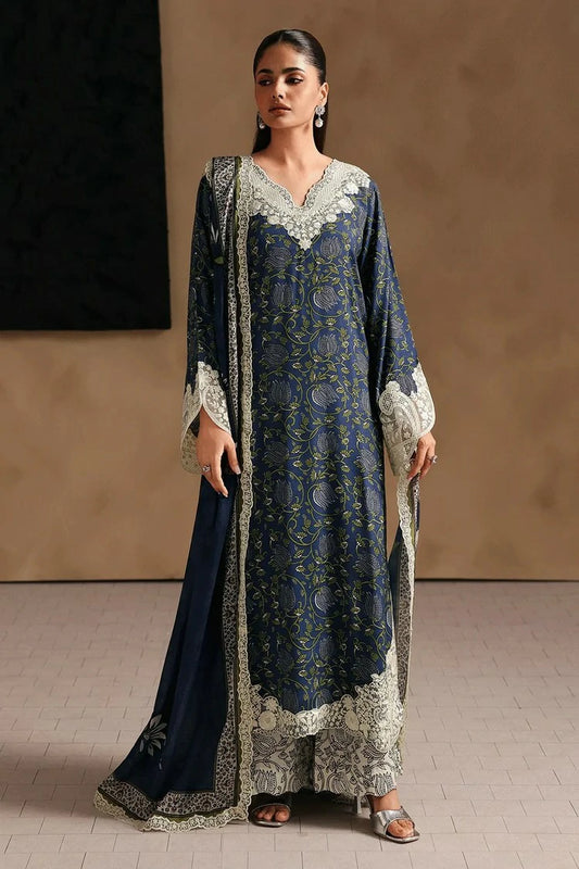 Ramsha - Naqsh Embroidered Rawsilk Collection Vol 2 - RS-204 - Unstitched