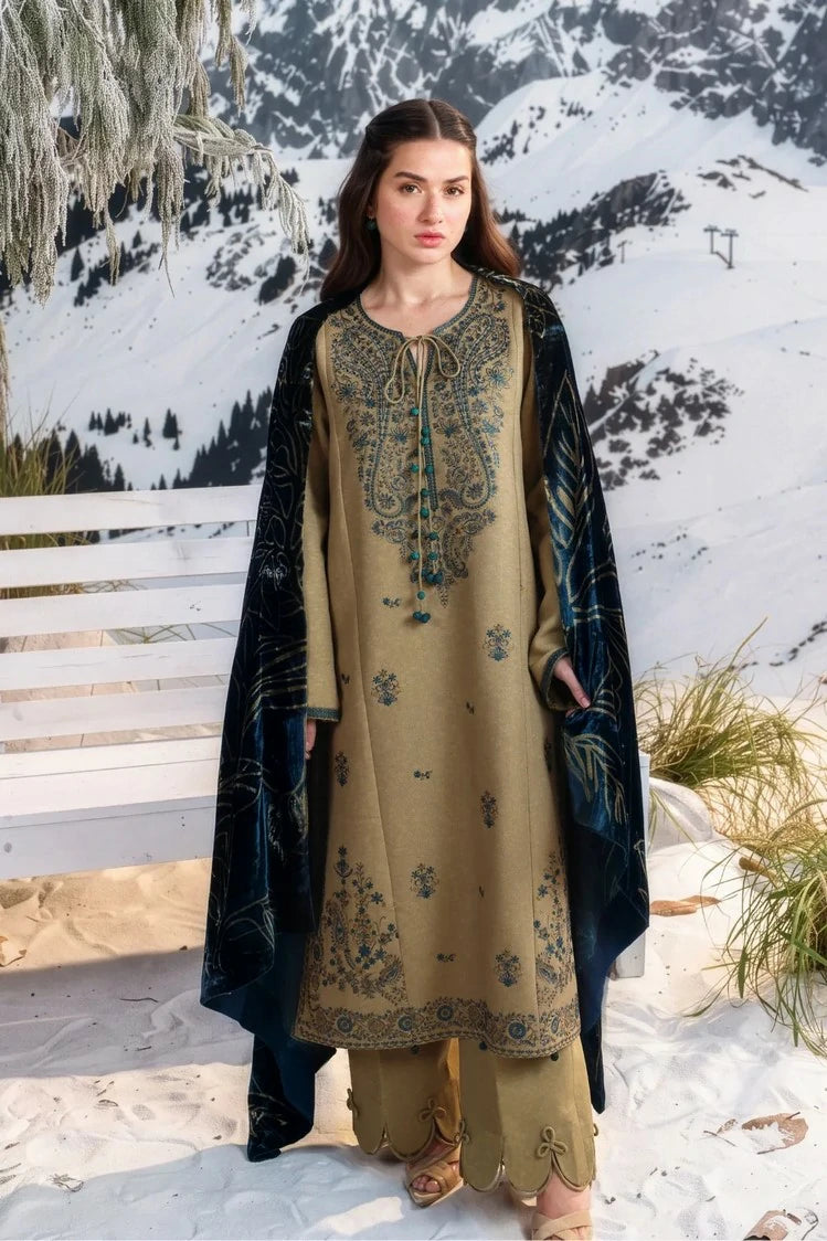 Rang Rasiya - Winter Carnation Collection - 06-Olivine - Unstitched