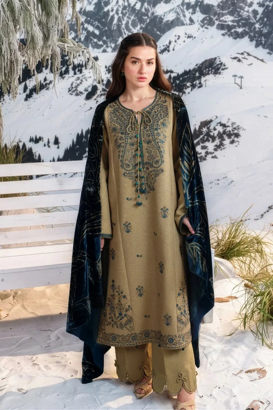 Rang Rasiya - Winter Carnation Collection - 06-Olivine - Unstitched