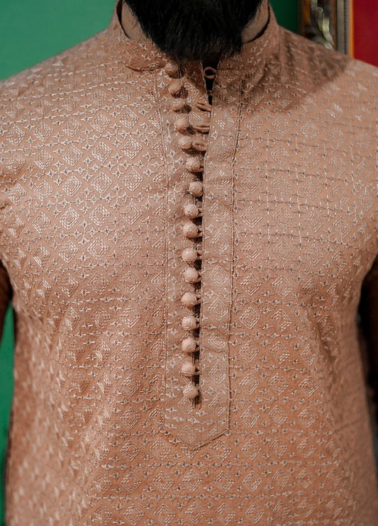 Label M - Chikankari Kurta Collection - Hazel Brown