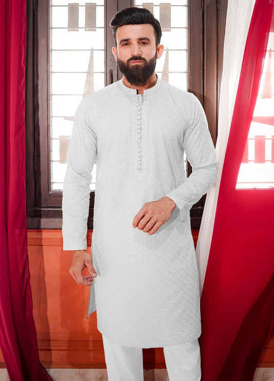Label M - Chikankari Kurta Collection - Off White