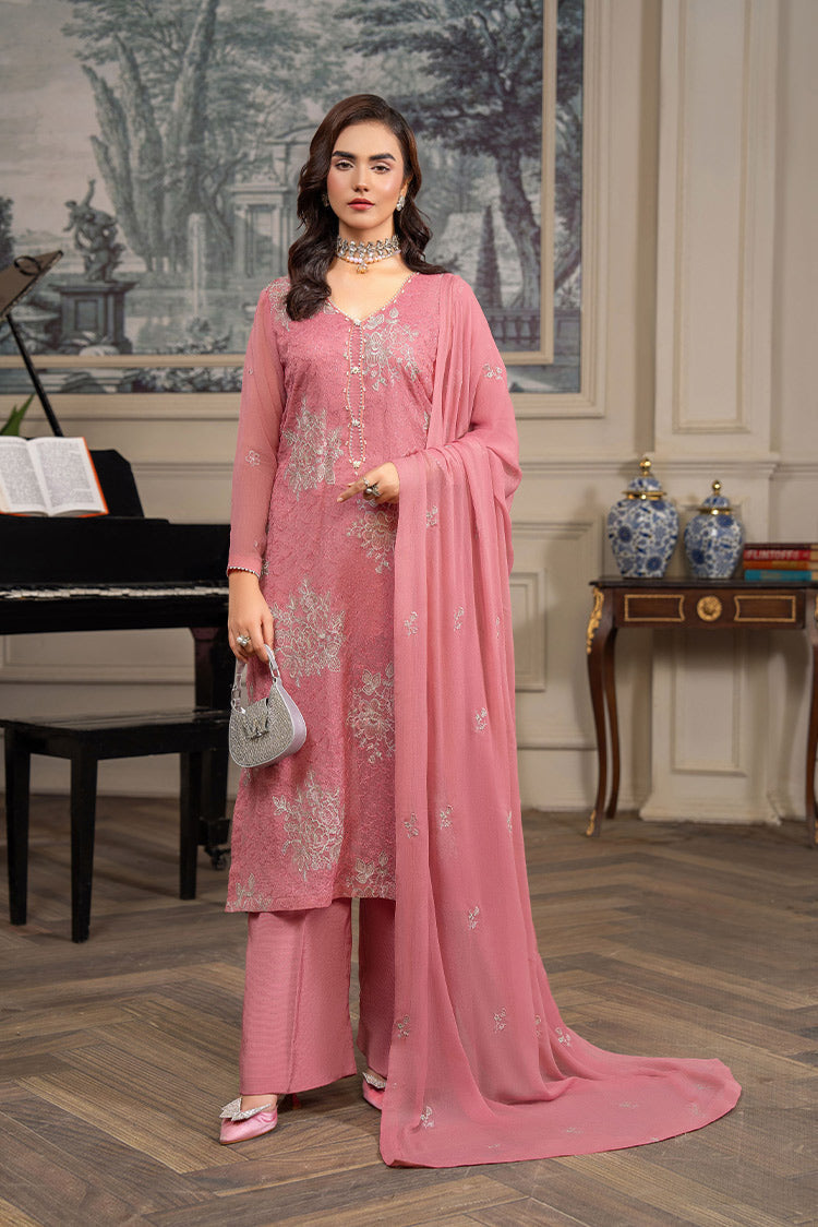 Picture of Hemstitch - Chiffon Luxury Collection - Blush Pink - Stitched - Available at Raja Sahib