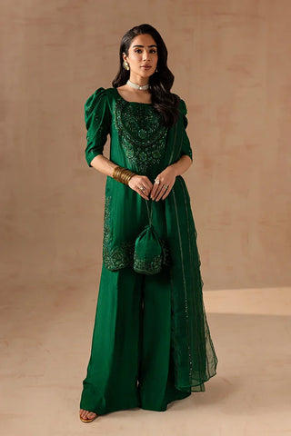 Picture of Maria Osama Khan - Noir Bliss - Emerald Green - Available at Raja Sahib