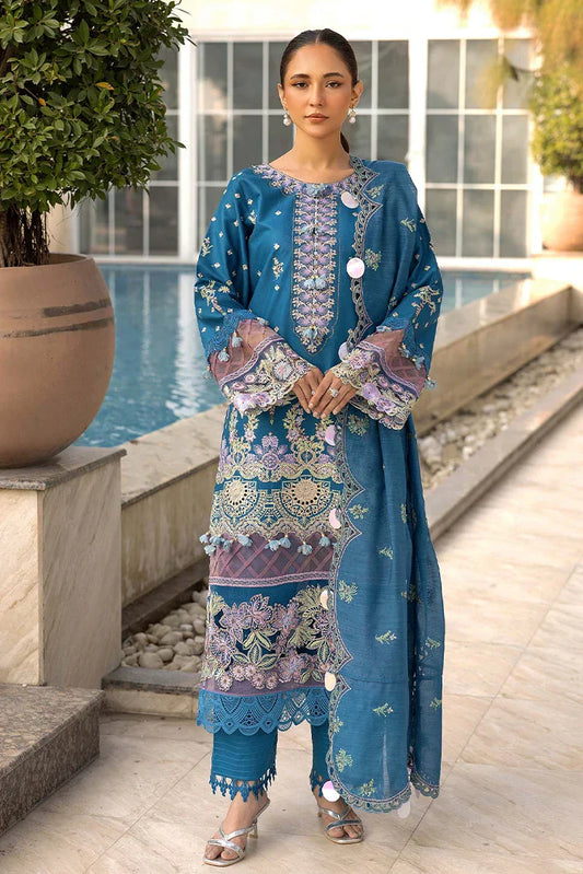 Picture of Tessa - Luxury Lawn - Sapphire Dusk - Available at Raja Sahib