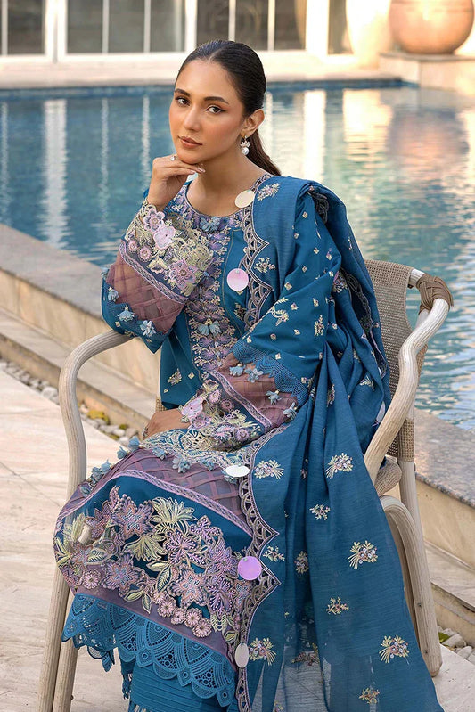 Picture of Tessa - Luxury Lawn - Sapphire Dusk - Available at Raja Sahib