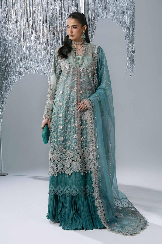 Maria B - Mbroidered Wedding Edition - 3 Piece Unstitched Embroidered Organza Suit