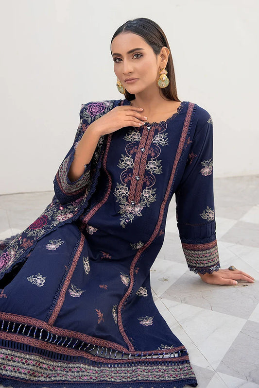 Picture of Threads & Weaves - Dhanak 3 PC Embroidered Collection - D23103 - Available at Raja Sahib