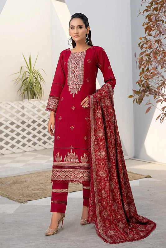 Picture of Threads & Weaves - Dhanak 3 PC Embroidered Collection - D23106 - Available at Raja Sahib