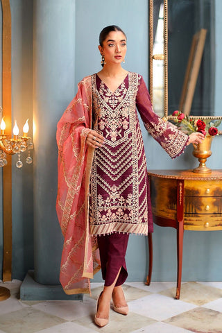 Picture of Shanyera - D4-Plum Splendor Aria Winter Collection - Available at Raja Sahib