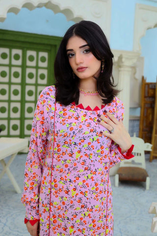 Picture of Maherposh - Dastak 2 PC Floral Printed RTW Collection - DAS-0014 - Available at Raja Sahib