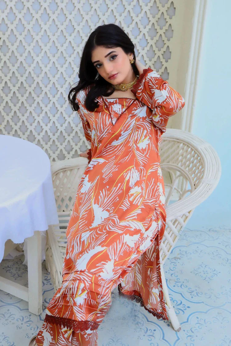 Picture of Maherposh - Dastak 2 PC Floral Printed RTW Collection - DAS-0016 - Available at Raja Sahib