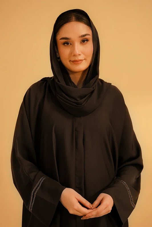 Divinely Crafted - Basic Diamante Abaya - Brown