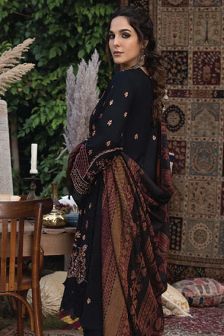 Picture of Humdum - Denara Woolen Shawl & Embroidered Edition - D01 - Available at Raja Sahib