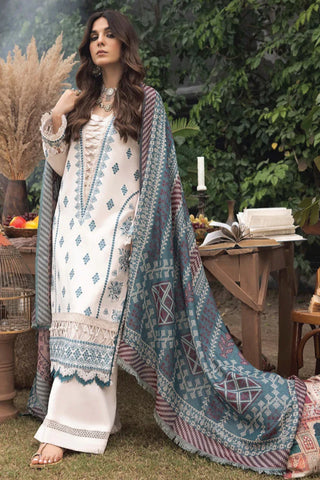 Picture of Humdum - Denara Woolen Shawl & Embroidered Edition - D04 - Available at Raja Sahib