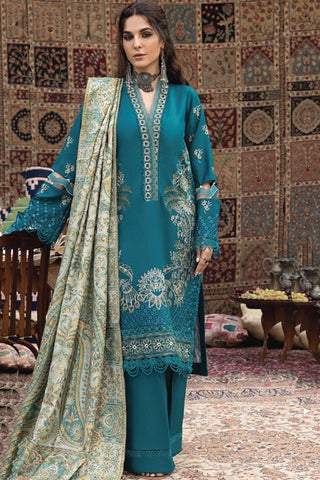 Picture of Humdum - Denara Woolen Shawl & Embroidered Edition - D09 - Available at Raja Sahib