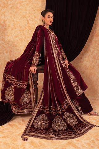 Picture of Velvet Deck Shawls - Duchess - Available at Raja Sahib