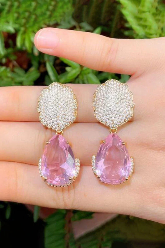 Blumoon - Water Drop - Pink - Earrings