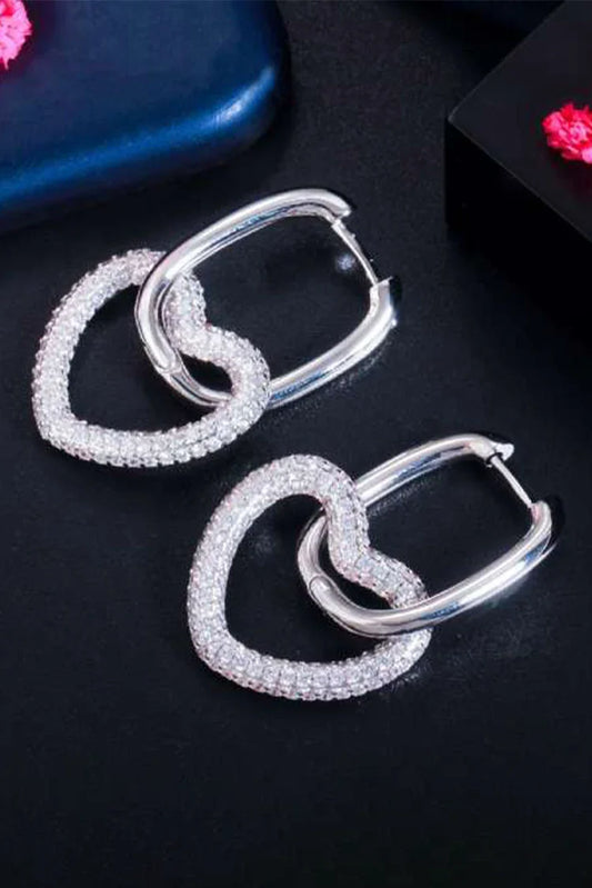 Blumoon - Heart Hoop - R Plated - Earrings