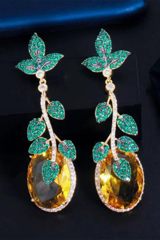 Blumoon - Green Leaves Long - Earrings