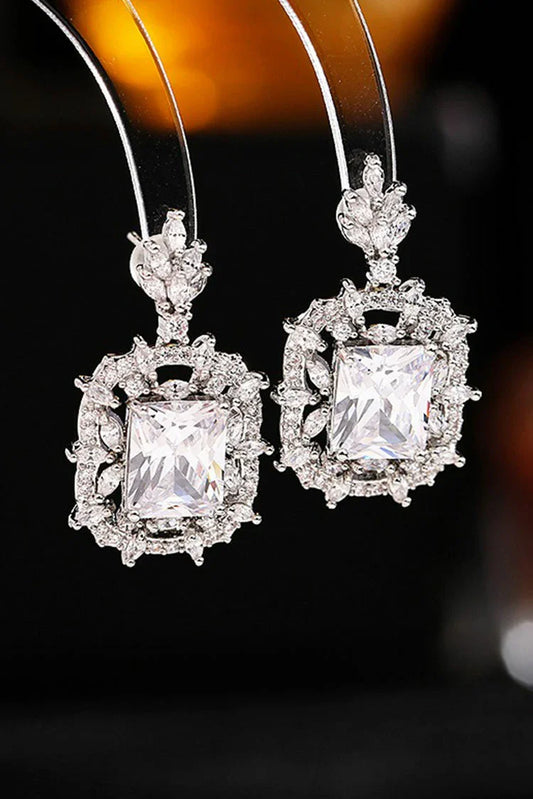 Blumoon - Zircon Drop - Earrings - Clear