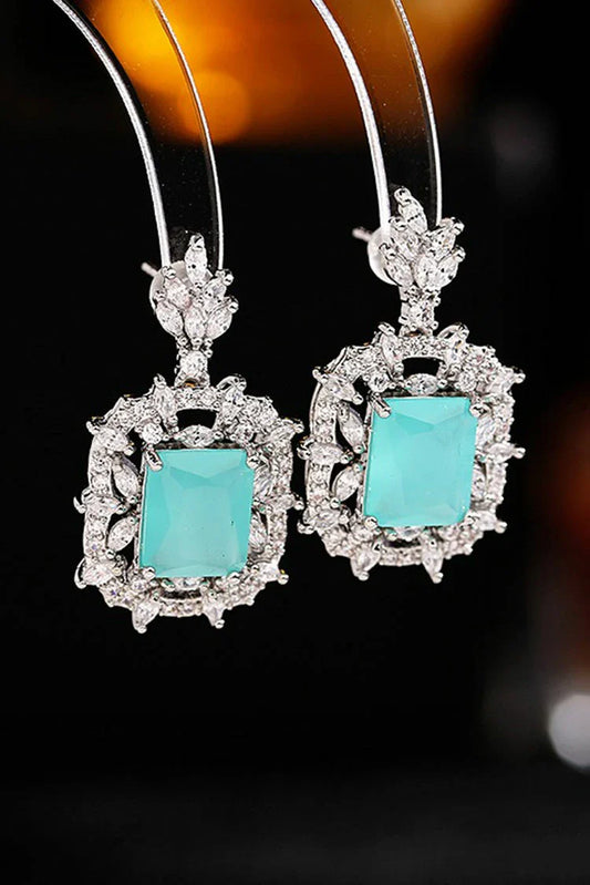 Blumoon - Zircon Drop - Earrings - Sky Blue