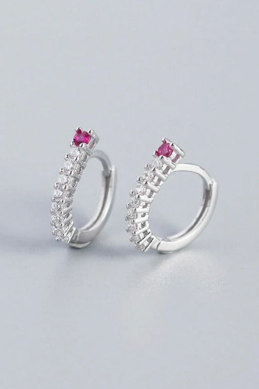 Blumoon - Sparkle Hoop - Earrings - Silver