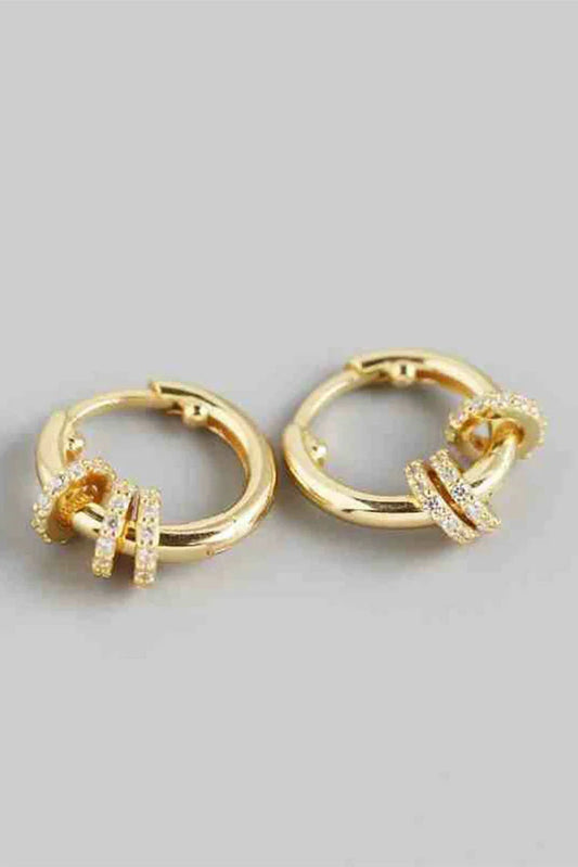 Blumoon - Triple Ring Hoop - Earrings - Gold
