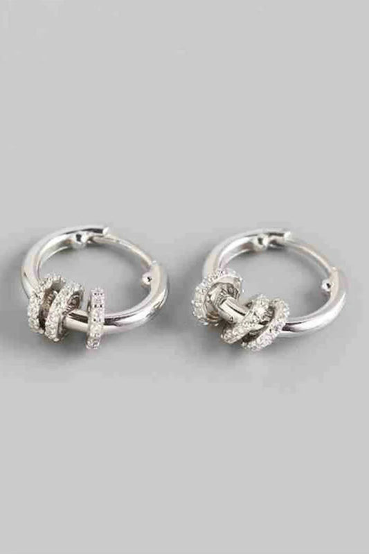 Blumoon - Triple Ring Hoop - Earrings - Silver