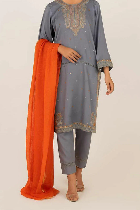 6Teen - 3 Piece - Embroidered Lawn Suit