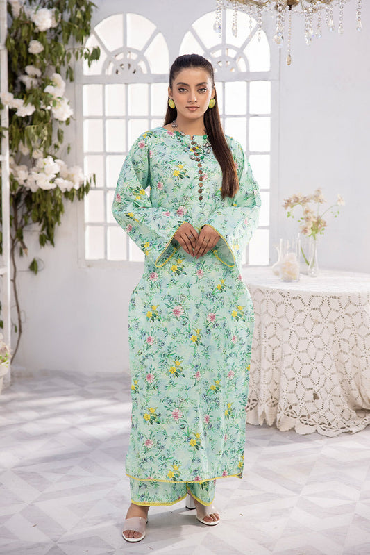 Ellena - 2-PC Unstitched Digital Printed Lawn Suit