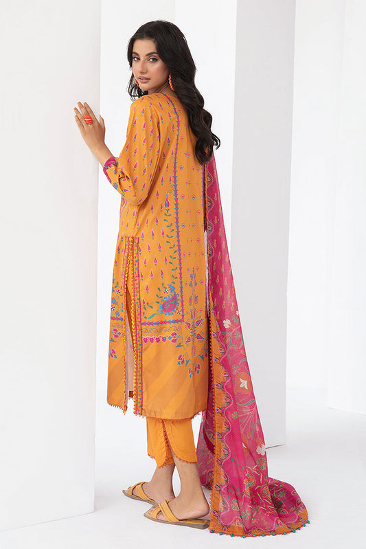 Ellena - 3-PC Unstitched Digital Printed Lawn Suit