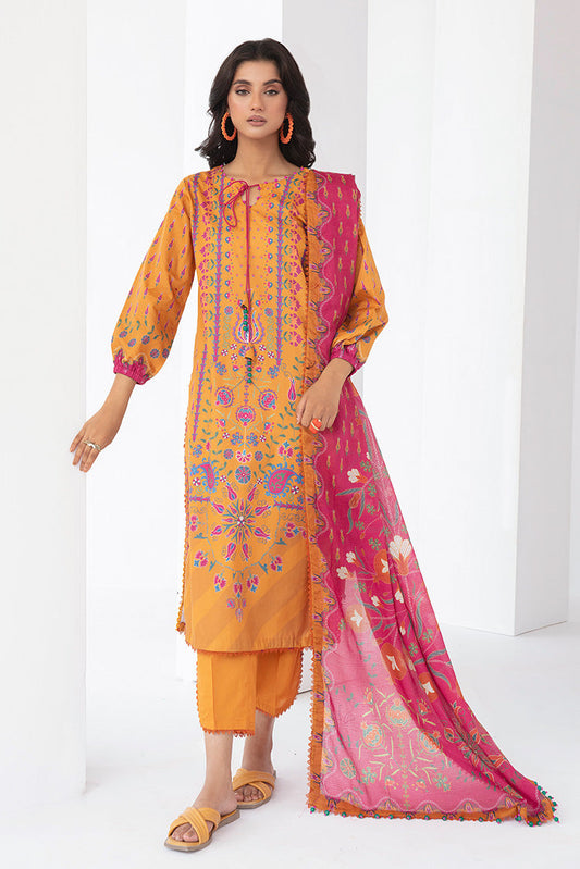 Ellena - 3-PC Unstitched Digital Printed Lawn Suit