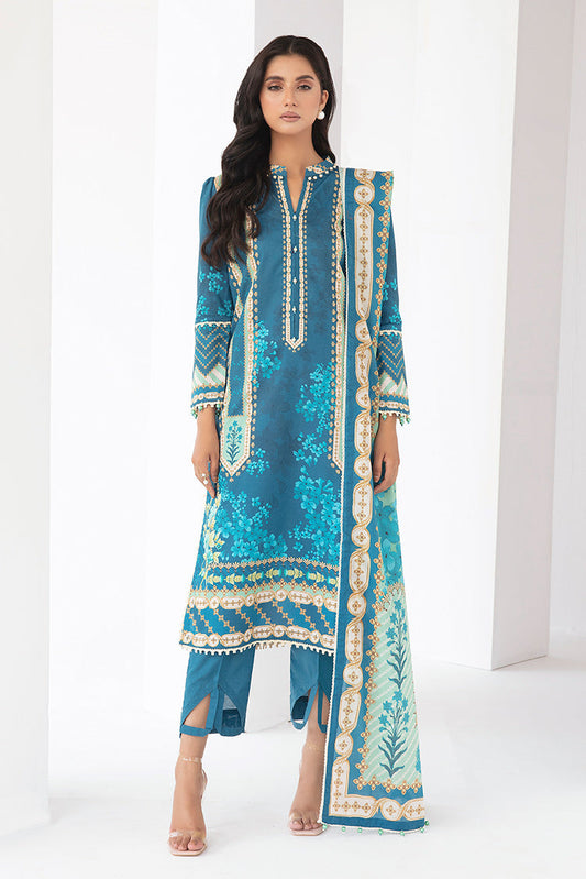 Ellena - 3-PC Unstitched Digital Printed Lawn Suit