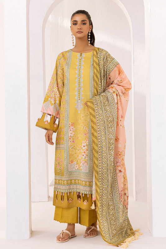 Ellena - 3-PC Unstitched Digital Printed Lawn Suit