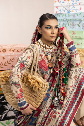 Ellena - 3-PC Unstitched Digital Printed Lawn Suit