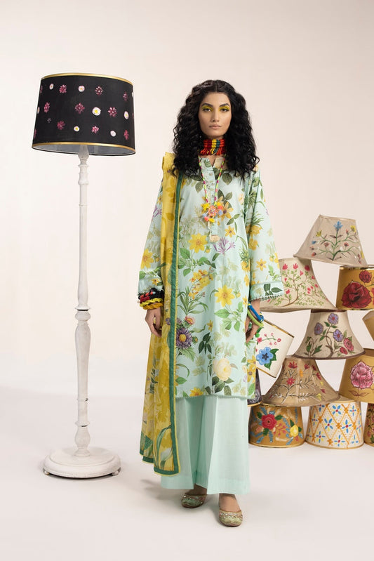 Picture of Ellena - 3-PC Unstitched Digital Printed Lawn Suit - Available at Raja Sahib