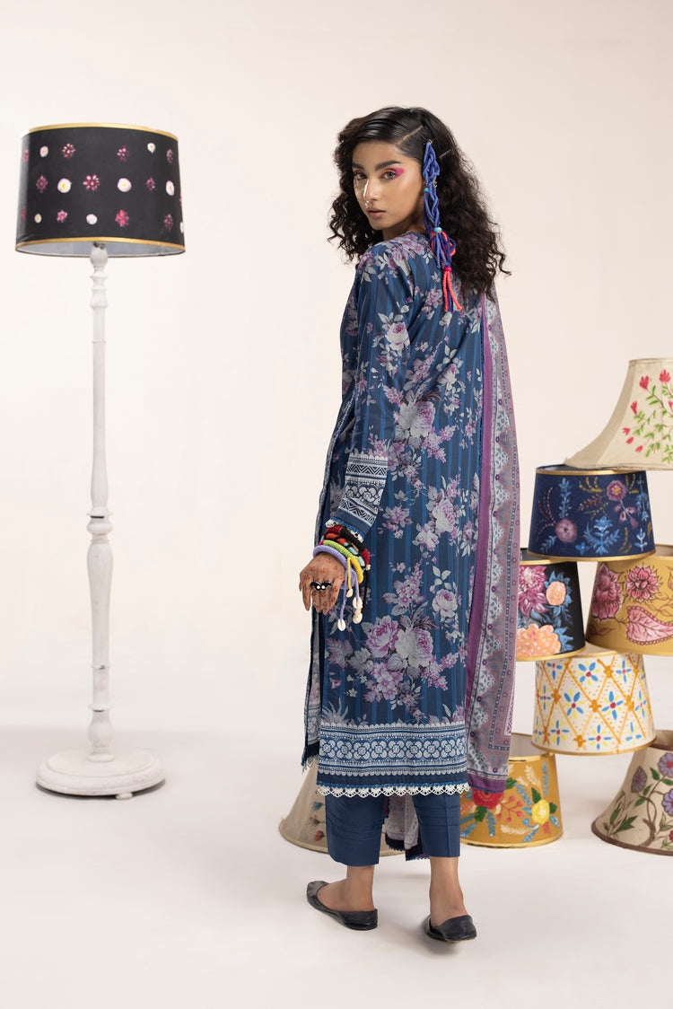 Picture of Ellena - 3-PC Unstitched Digital Printed Lawn Suit - Available at Raja Sahib