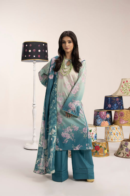 Ellena - 3-PC Unstitched Digital Printed Lawn Suit