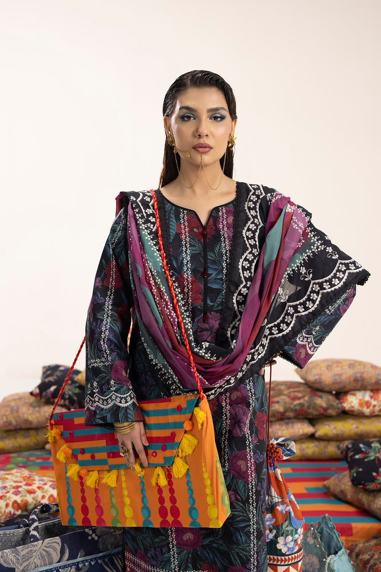 Picture of Ellena - 3-PC Unstitched Digital Printed Lawn Suit - Available at Raja Sahib