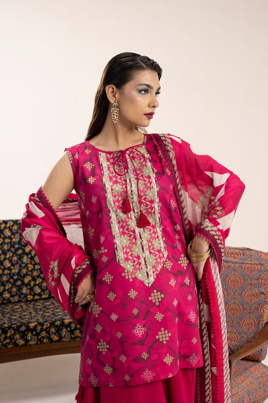 Picture of Ellena - 3-PC Unstitched Digital Printed Lawn Suit - Available at Raja Sahib